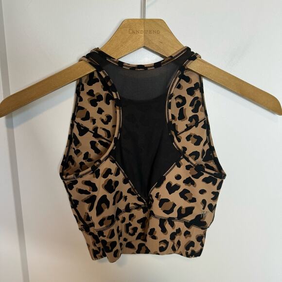 IVL Into The Wild Cheetah Print Crop Mesh Sports Bra Tank Size 4 - Picture 3 of 5